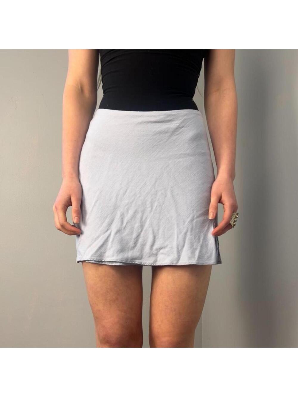 Light blue mini summer skirt